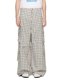 ERL - Off- Zip-off Plaid Cargo Pants - Lyst