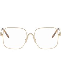 Miu Miu - Large Square Metal Glasses - Lyst