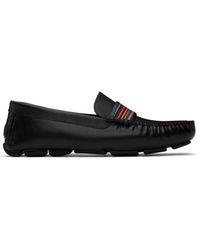 Paul Smith - Black Colima Leather Loafers - Lyst