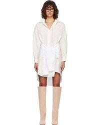 MM6 by Maison Margiela - Off- Multi Wear Cotton Poplin Minidress - Lyst