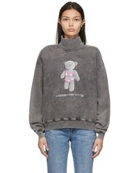 Alexander Wang Grey Teddy Bear Print Sweatshirt
