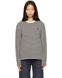 Ami Paris - Off- Mariniere Cotton Ami De Coeur T-Shirt - Lyst
