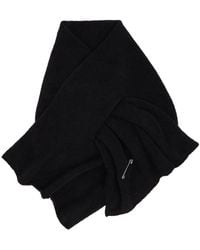 マフラー・ストール DRIES VAN NOTEN DARK BROWN MELANGE MOHAIR BLEND SCARF DARK BROWN MELANGE MOHAIR BLEND SCARF