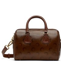 Marine Serre - ブラウン Moon Airbrushed Leather Strike バッグ - Lyst