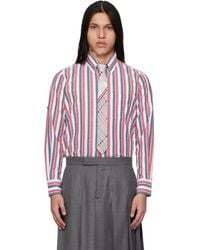Thom Browne - Madras Cotton Repp Stripe Armband Shirt - Lyst