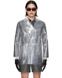 Ernest W. Baker - Transparent Double-Breasted Trench Coat - Lyst