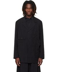Y-3 - Crinkled Viscose Chore Blazer - Lyst