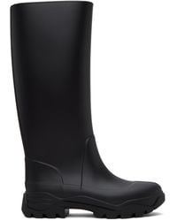 Maison Margiela - Black Tabi Rain Boots - Lyst