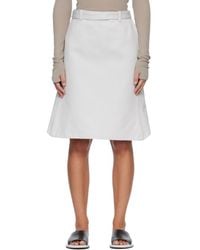 Rier - Off- Gabardine Inox Midi Skirt - Lyst