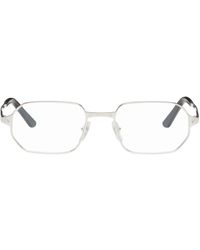 Cartier - Silver Rectangular Glasses - Lyst