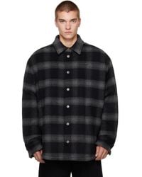 Off-White c/o Virgil Abloh - Flannel Wool Padded Overshirt Jacket - Lyst