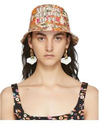 Rabanne - Ssense Exclusive Nacre Jersey Bob Bucket Hat - Lyst