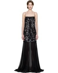 16Arlington - Robe Longue Salia Noir À Paillettes - Lyst