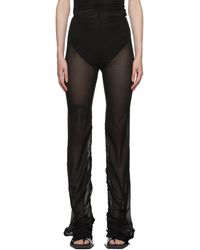 Dion Lee - Pantalon Drapé Noir À Fronces - Lyst