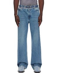 Y. Project - Blue Y-belt Jeans - Lyst