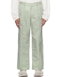 Feng Chen Wang - グリーン ナイロン トラウザーズ - Lyst