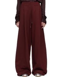 Dries Van Noten - Burgundy Loose Sweatpants - Lyst