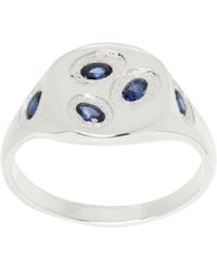 Bleue Burnham - Mini Oval Chloroplast Signet Ring - Lyst