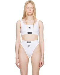 Marine Serre - ホワイト Moon Logo ストレッチジャージ スポーツブラ - Lyst