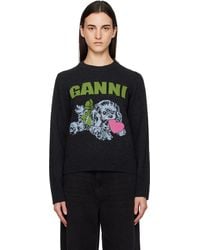 Ganni - Puppy Wool Jumper Sweater - Lyst