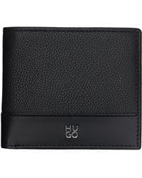 HUGO - Stacked-Logo Leather Wallet - Lyst