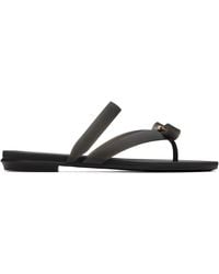 Ferragamo - Vara Bow Jelly Thong Flat Sandals - Lyst