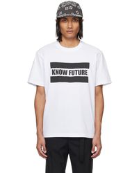 Sacai - White 'know Future' T-shirt - Lyst