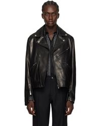 Versace - Biker Leather Jacket - Lyst