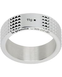 Le Gramme - 'la 11g' Guilloché Ribbon Ring - Lyst