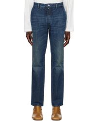 MM6 by Maison Martin Margiela - Navy Faded Jeans - Lyst