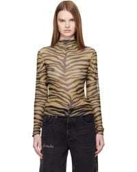 Amiri - Tan Zebra Long Sleeve T-Shirt - Lyst