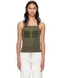 Dion Lee - Khaki Rivet Pocket Tank Top - Lyst