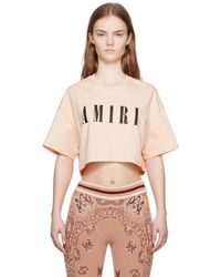 Amiri - T-shirt rose à logos - Lyst