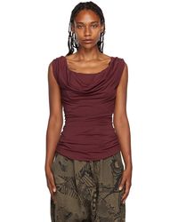 Vivienne Westwood Synthetic Ginnie Jersey Top in Red Womens Clothing Tops Sleeveless and tank tops 