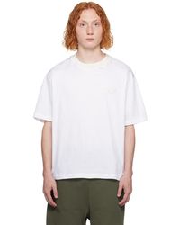 Emporio Armani - T-shirt blanc à logo brodé - Lyst