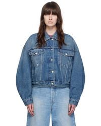 Acne Studios - Relaxed Cropped Fit Denim Jacket - Lyst