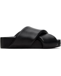 Jil Sander - Black Padded Slides - Lyst