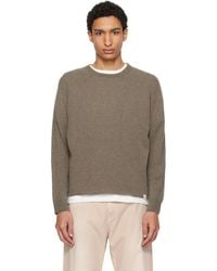 Merz B. Schwanen - Taupe Lightweight Merino Wool-Cashmere-Silk Sweater - Lyst