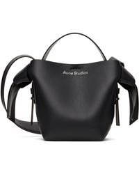 Acne Studios - Mini Sac À Bandoulière Noir À Nœuds Musubi - Lyst