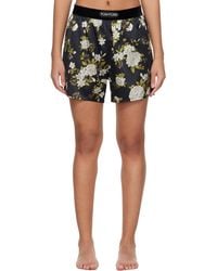 Tom Ford - Hendrix Floral Stretch Silk Satin Pyjama Shorts - Lyst