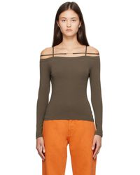 Jacquemus - Brown Le Papier 'le T-shirt Sierra' Long Sleeve T-shirt - Lyst