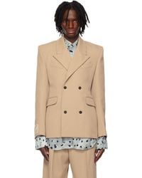 Egonlab - Fitted Double Breasted Blazer - Lyst