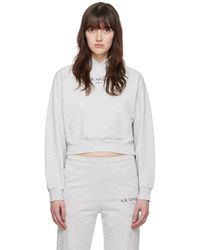 Sporty & Rich - Gray 's.r. Sport' Hoodie - Lyst