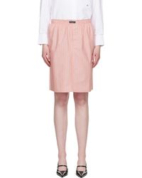 HOMMEGIRLS - レッド Boxer ペンシル ミディアムスカート - Lyst