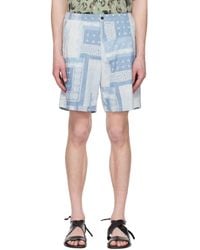 Officine Generale - Blue Pierce Shorts - Lyst