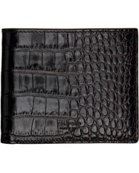Tom Ford - Shiny Printed Croc T Line Classic Bifold Wallet - Lyst