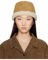 LE17SEPTEMBRE - Tan & Reversible Faux-Shearling Hat - Lyst