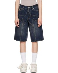 A Bathing Ape - Sta Patch Relaxed Fit Denim Shorts - Lyst