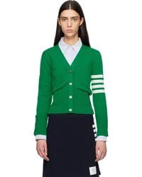 Thom Browne - Thom E Classic Cashmere 4-bar V-neck Cardigan - Lyst