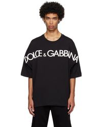 Dolce & Gabbana - T-shirt ras de cou en coton à écusson 3D - Lyst